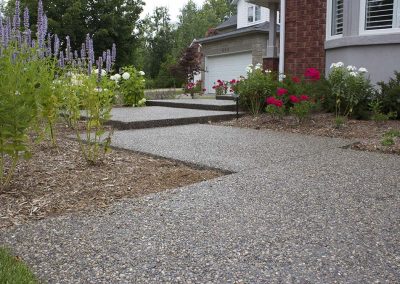 Exposed aggregate driveway and pathways